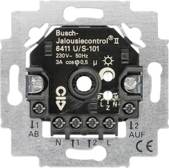 Actual product image Busch-Jaeger Flush-mounted shutter control II 6411U/S-101 with sensor evaluation 2closers 690V