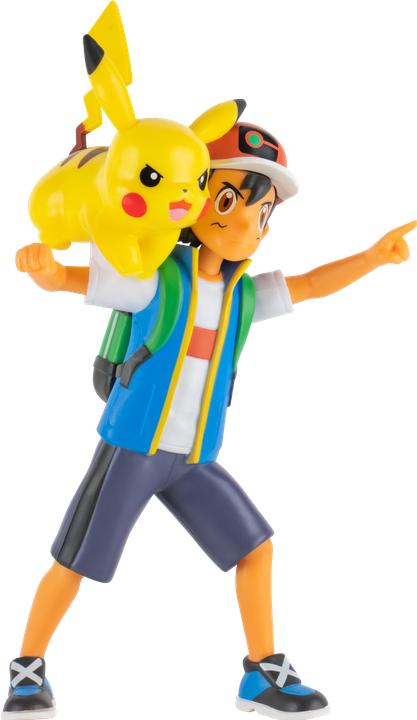 Image du produit Jazwares Pokémon : Ash+Pikachu - Figurine Battle Feature 10 cm