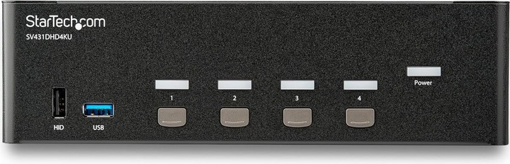 Produktbild StarTech KVM Switch HDMI 4 Port - 4K 30 Hz - KVM Extender für HDMI - KVM HDMI Umschalter