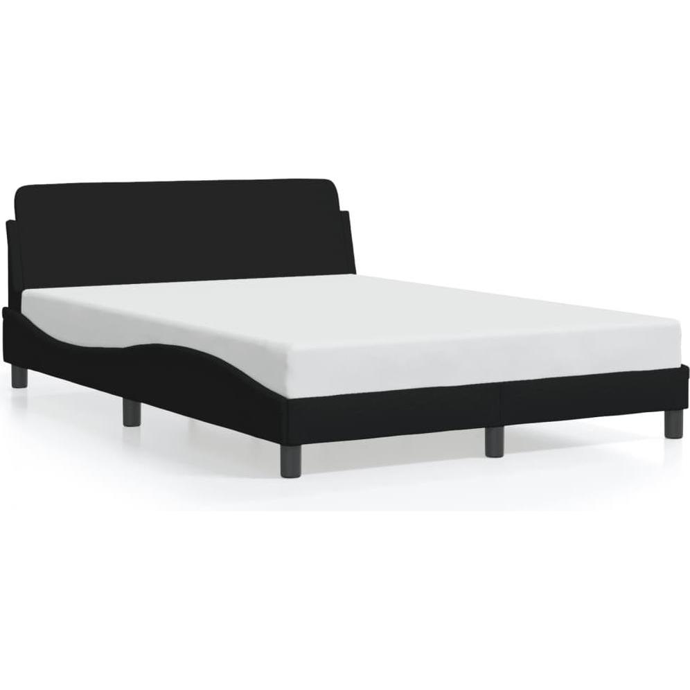 VidaXL, Bett, Bettgestell mit Kopfteil Stoff (120 x 200 cm)
