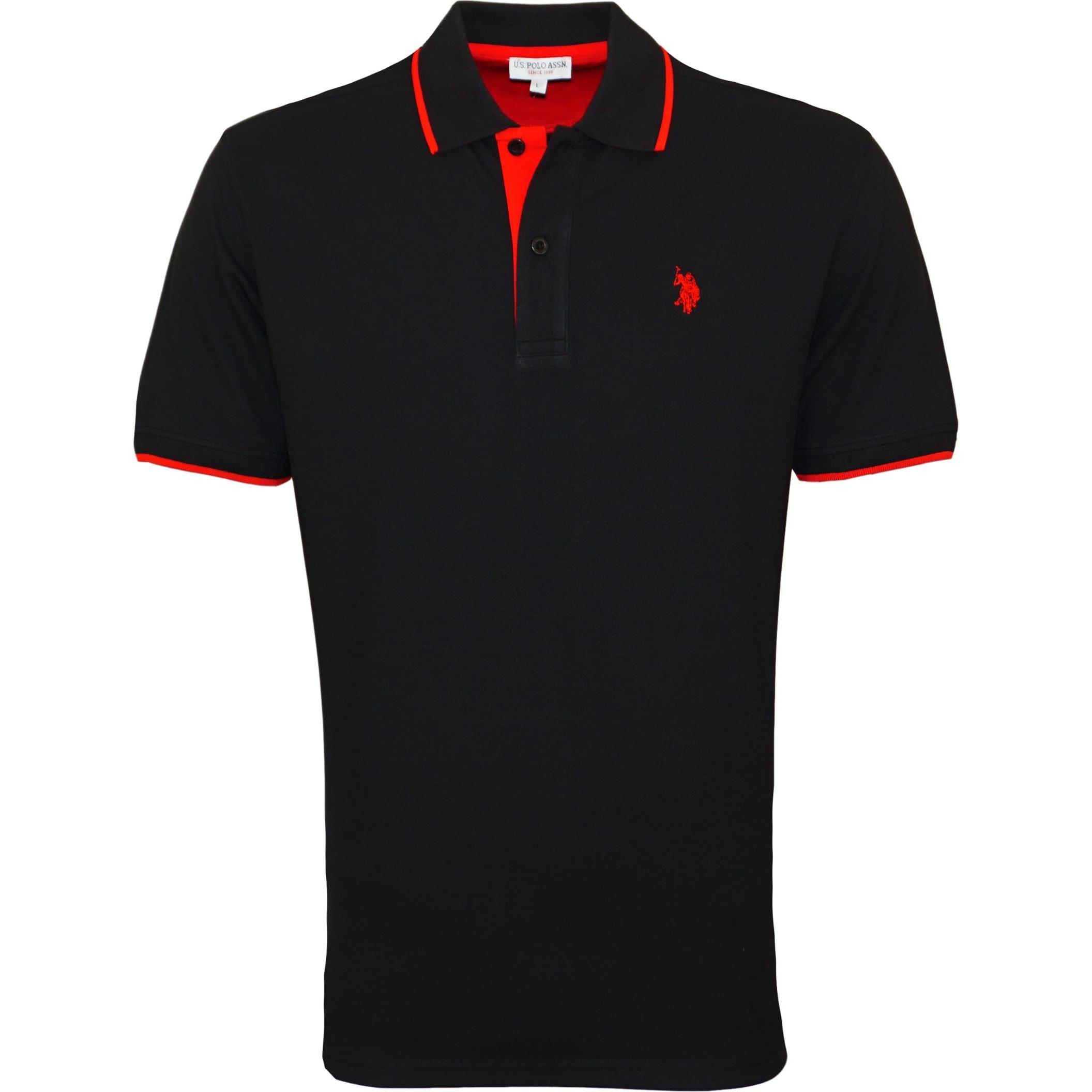 U.S. Polo, Herren, Shirt, ASSN. Shirt Poloshirt Fashion Shortsleeve, Schwarz, (L)