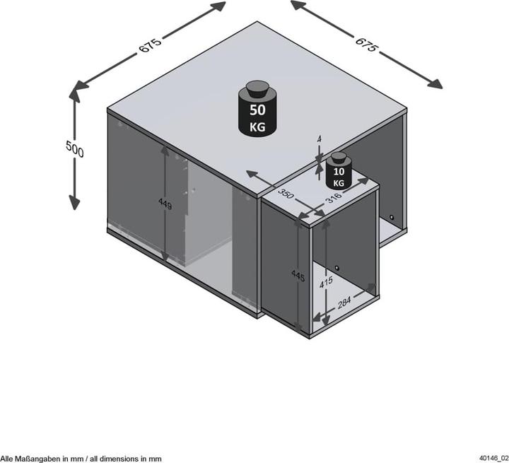 Produktbild FMD Möbel Evangeline (67,5 x 67,5 x 50 cm)