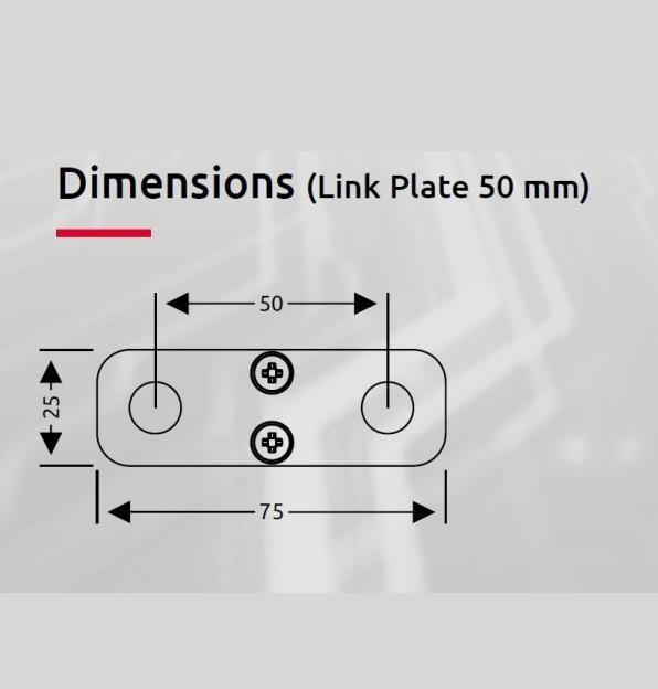 Produktbild TBS Electronics TBS - DCM Link Platte 50mm Lochabstand (2er Set)
