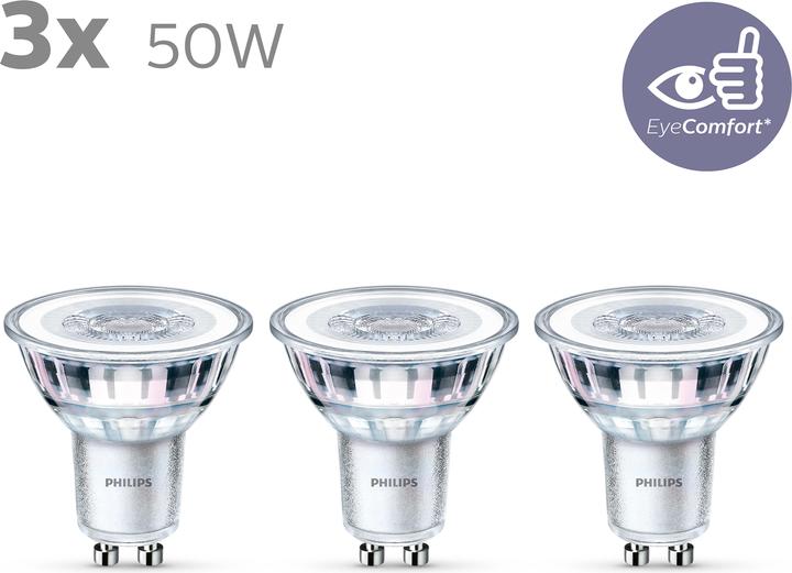 Produktbild Philips LED Spot (GU10, 4.60 W, 355 lm, 3 x, F)
