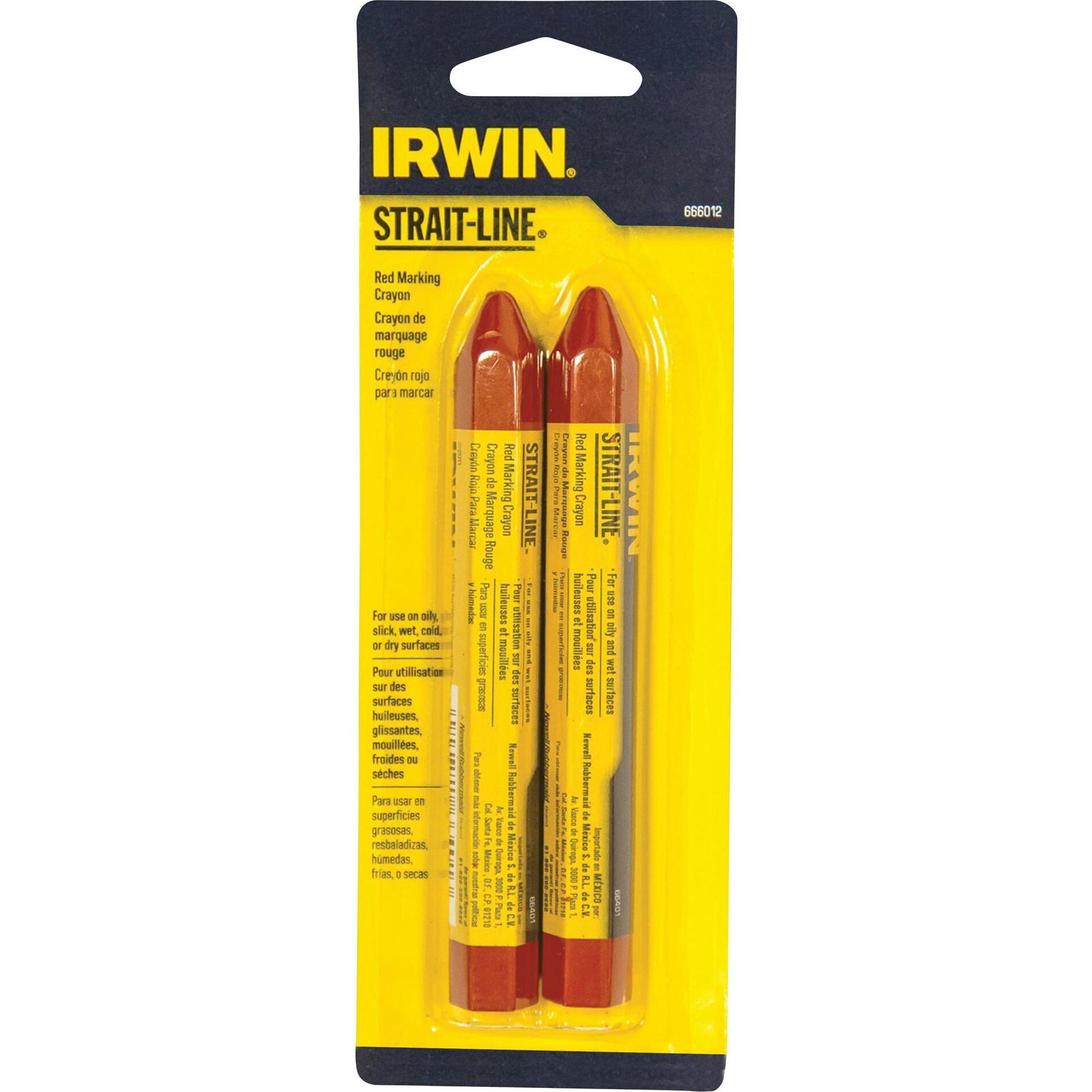 Irwin, Malstifte, Rote Kreide, auf Kartonkarte, 2 Stck. (Rot, 2 x)