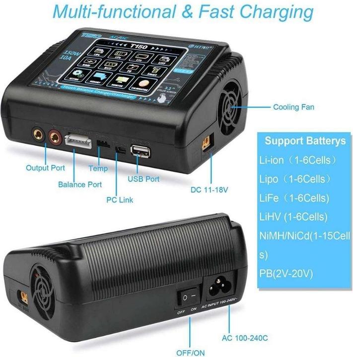 Actual product image HTRC Chargeur Touch T150 150W (10A)