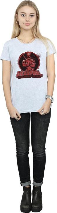 Actual product image Deadpool Womens/Ladies Arms Crossed Logo Cotton T-Shirt (S)