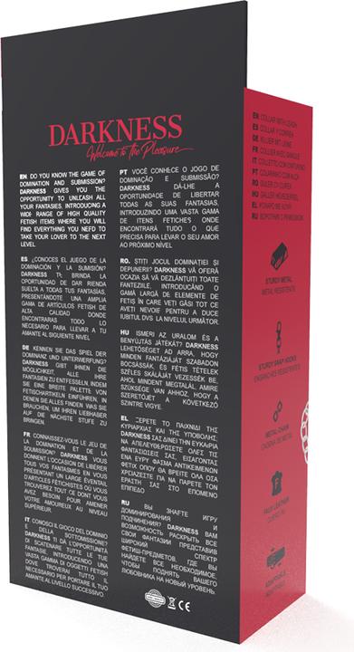 Immagine prodotto Darkness Collare Morbido Nero Con Guinzaglio In Pelle