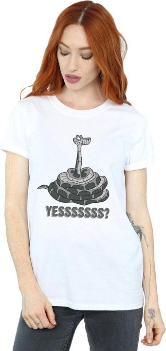 Actual product image Disney Womens/Ladies The Jungle Book Kaa Yesssss Cotton Boyfriend T-Shirt (XL)