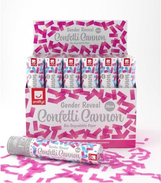 Smiffys Gender Reveal - Confetti Shooter: Pink (1 Stk.)