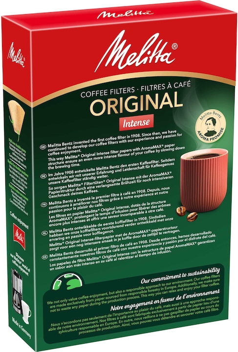 Produktbild Melitta Kaffefilter Gourmet Intense 1x4 hvid 80 stk