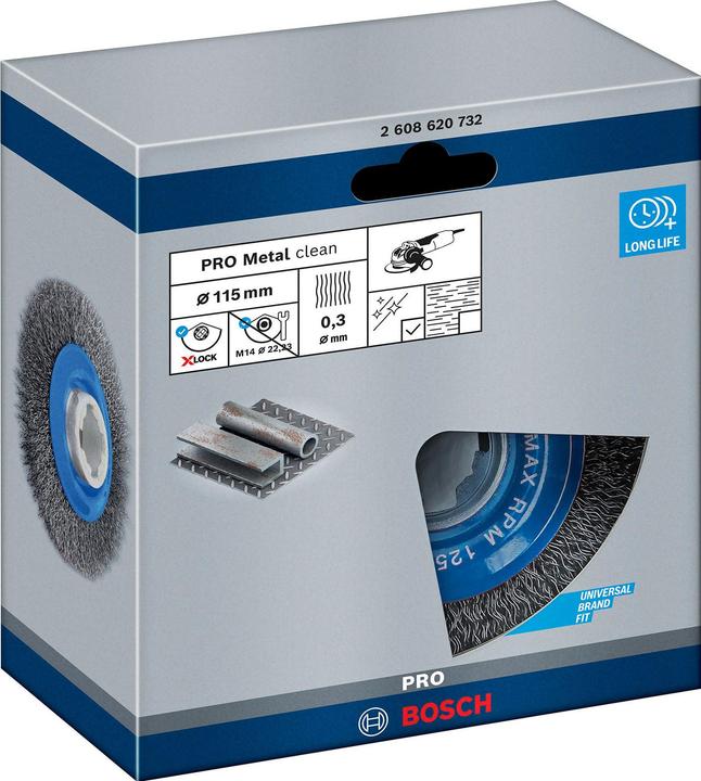 Produktbild Bosch Professional Zubehör PRO Metal clean X-Lock Scheibenbürste, 115 x 0,3 mm