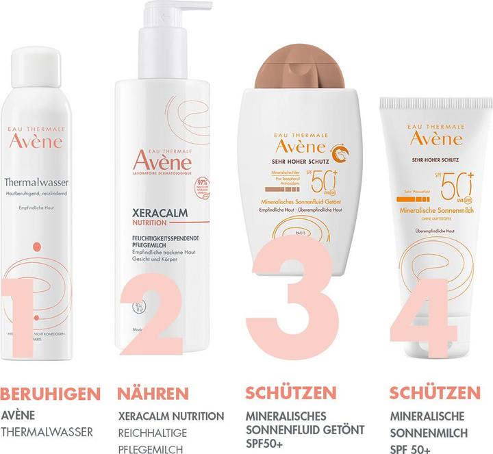 Actual product image Avène Solar fluid mineral tinted SPF50+ (Suntan cream, SPF 50+, 40 ml, 72 g)