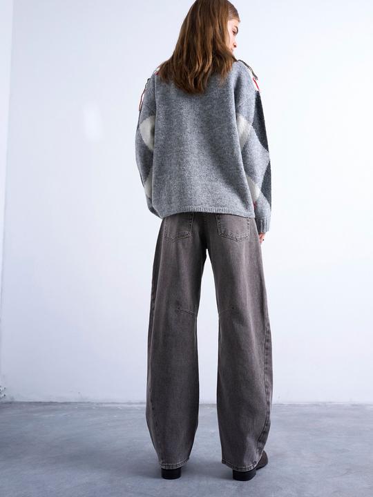 Actual product image Spokey Normal geschnitten Hohe Taille Jeans Weit geschnitten (34)