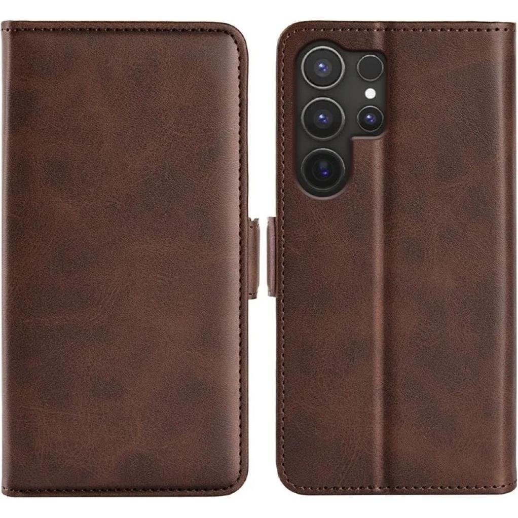 Screenguard CardLounge Leder Hülle (Samsung Galaxy S25 Ultra), Smartphone Hülle, Braun