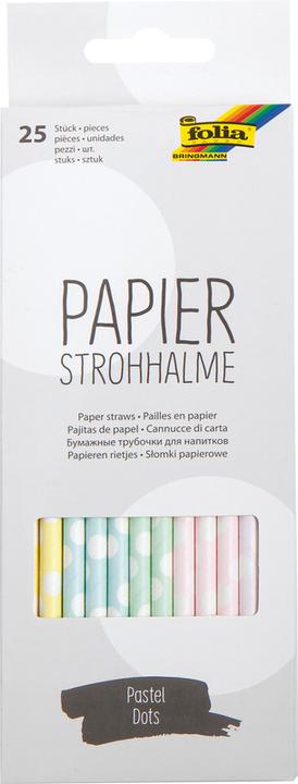 Immagine prodotto Folia Cannucce di carta, punti pastello, 25 pezzi (25 x)