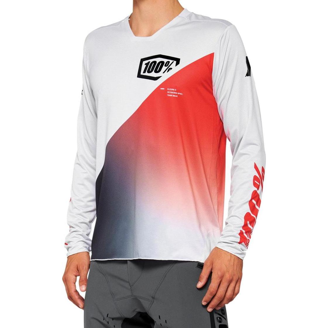 100%, Herren, Velotrikot, R-Core X Jersey (M), Grau, Rot, M