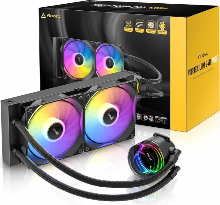 Immagine prodotto Antec Vortex Lum 240 ARGB Waterkoeling Zwart AMD-Intel