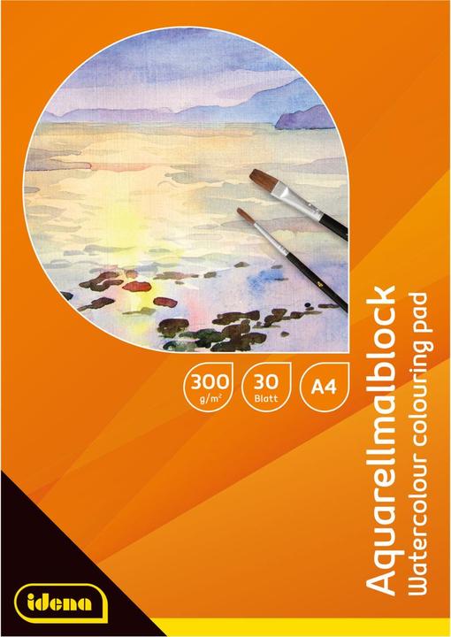 Image du produit Idena Bloc d'aquarelle (A4, Blanc, Couverture souple)