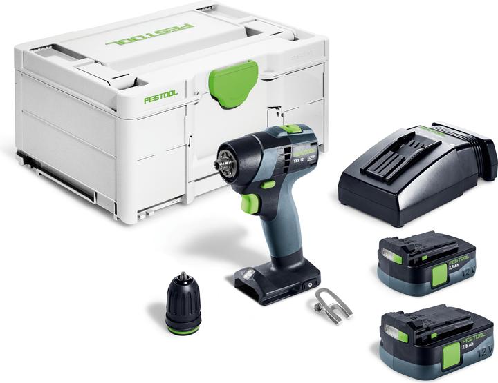 Festool Trapano avvitatore a batteria TXS 12 2,5-Plus (Rechargeable battery operated)