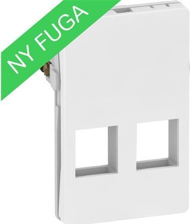 Produktbild LK FUGA Dataudtag for 2x Keystone RJ45 (large), 112 modul, hvid