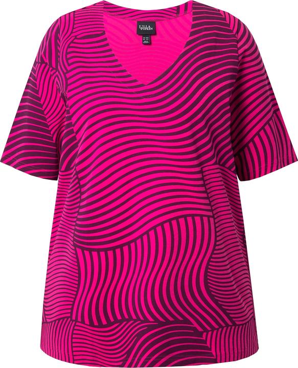 Actual product image Ulla Popken Geometric Print Short Sleeve Tee (50, 52)