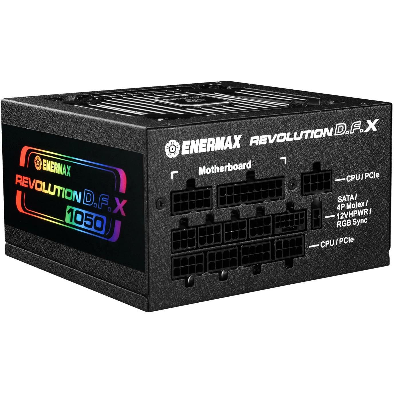 Thumbnail - Enermax Revolution D.F. X ARGB ATX3.0 PCI-e 5.0 Gaming PC Netzteil 1050W 80Plus Gold Vollmodular 2X (1050 W), PC Netztei...