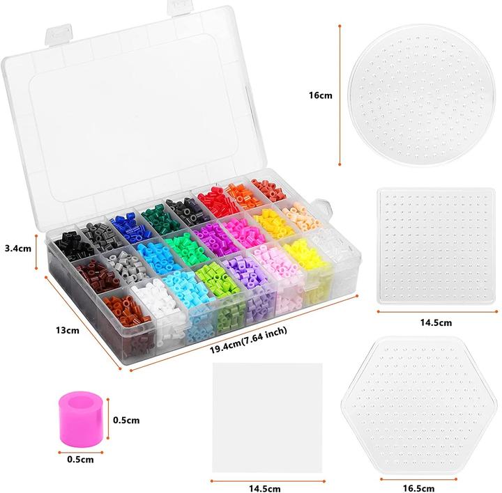 Actual product image I Am Creative Bügelperlen Steckperlen Kit, Bastelset 5mm 4300 Stück