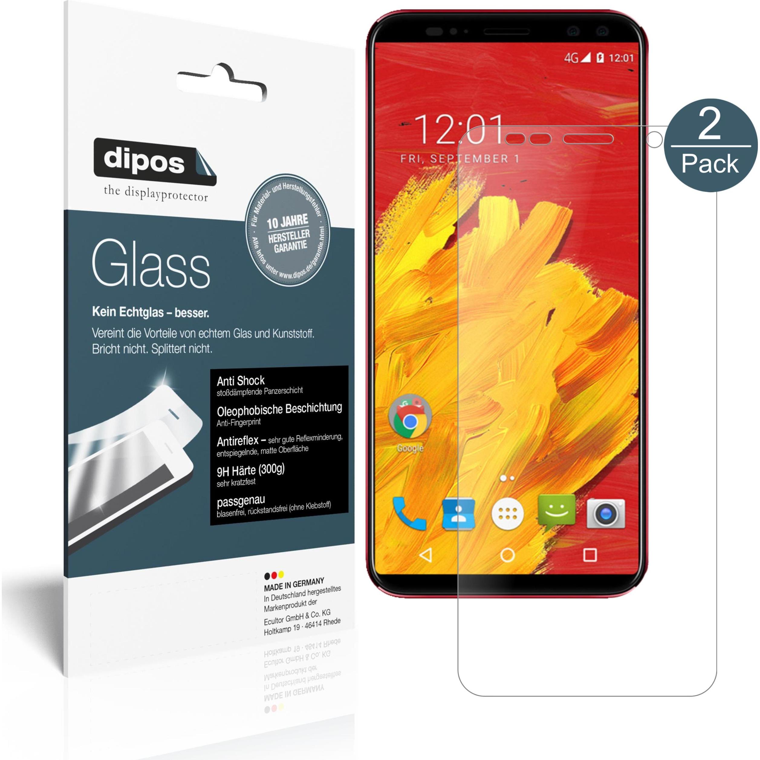 Dipos Displayschutz Anti-Shock (2 Stück, M-Horse Pure 3), Smartphone Schutzfolie, Transparent