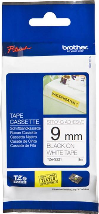 Brother TZe-S221 (0.90 cm, Weiss)