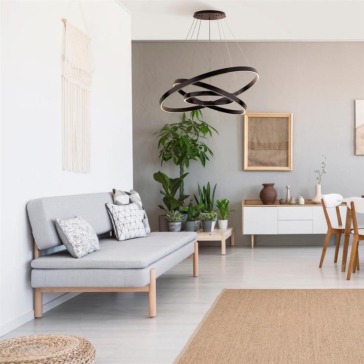 Produktbild Maytoni Rim LED Pendelleuchte, Hängeleuchte 115W Schwarz 85Ra Warmweiss (6100 lm)