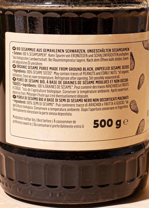 Actual product image KoRo Organic sesame butter made from ground black, unpeeled sesame seeds (3000 g)