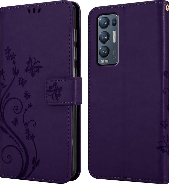 Actual product image Cadorabo Flower Book cover (Oppo Find X3 Neo)