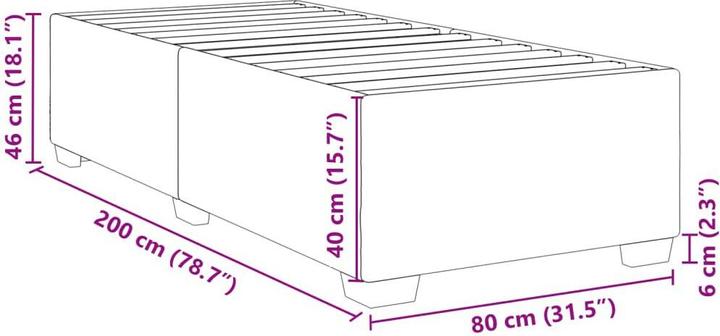 Actual product image vidaXL Faux leather bed frame (80 x 200 cm)