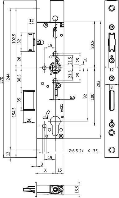 Actual product image BKS G-U Panic lock B-18360 Panic function E EN179/1125