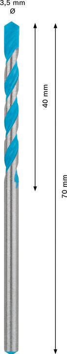 Productafbeelding Bosch Professional Zubehör Expert CYL-9 MultiConstructieboor, 3,5 x 40 x70 mm, d 3,3 mm (3,5 mm)
