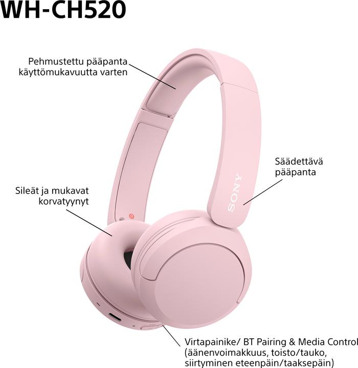 Immagine prodotto Sony WH-CH520 (Nessuna cancellazione del rumore, 50 h, Senza fili)