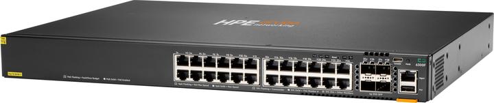 Actual product image HPE Aruba 6300F 24-port 1GbE PoE & 4-port SFP56 Managed L3 Gigabit Ethernet (10/100/1000) Power over (24 Ports)