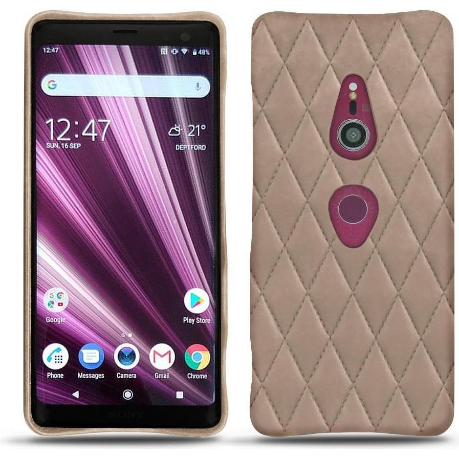 Noreve Lederschutzhülle (Sony Xperia XZ3), Smartphone Hülle, Beige
