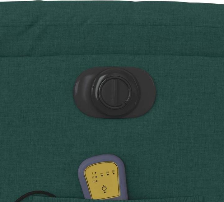 Image du produit vidaXL Fauteuil de massage électrique Vert foncé Tissu