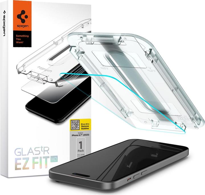 Image du produit Spigen Glas.TR iPhone 15 Plus 6.7" "EZ FIT" clear szkło hartowane AGL06887 (1 pcs, Apple iPhone 15 Plus)