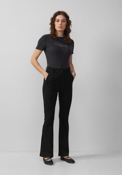 Produktbild S.Oliver Hose Elastische Hose aus Interlockjersey mit ausgestelltem Bein (W40/L32)