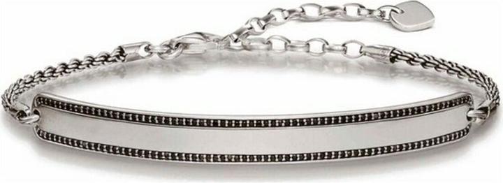 Immagine prodotto Thomas Sabo Bracciale con pavé nero (19.50 cm, Argento)