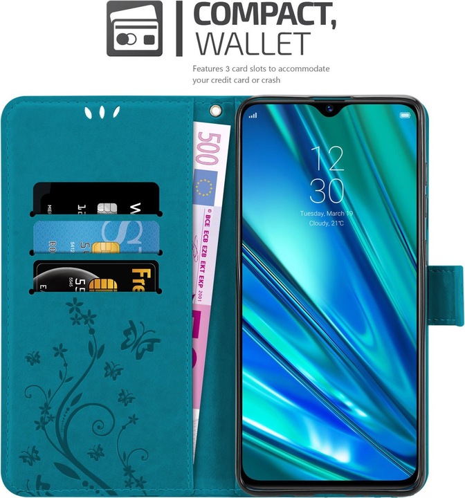 Produktbild Cadorabo Flower Book Hülle für Realme 5 PRO / Realme Q (Realme Q)