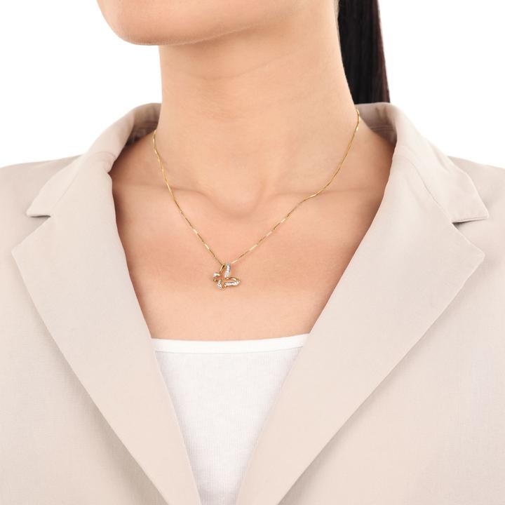 Immagine prodotto Amor Ciondolo da donna, oro 375, zirconi sintetici. | Farfalla (9 ct, Oro 375)