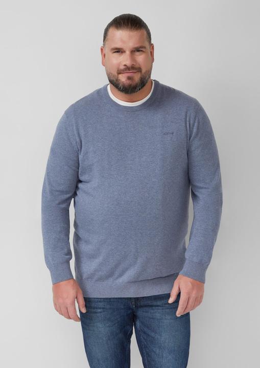 Produktbild s.Oliver Strickpullover Baumwollpullover mit Logo-Stickerei (5XL)