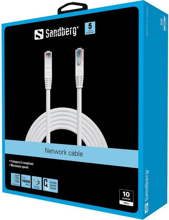 Actual product image Sandberg Network cable UTP Cat6 10 m (CAT6, 10 m)