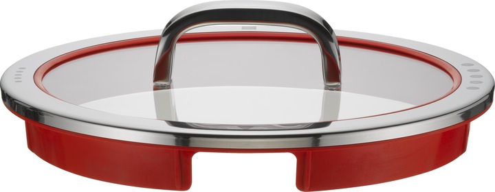 Produktbild WMF Kochtopf Fleischtopf Induktion 20cm Glasdeckel 3,4l Function4 Edelstahl 18/10 (20 cm, Kochtopf, Edelstahl)
