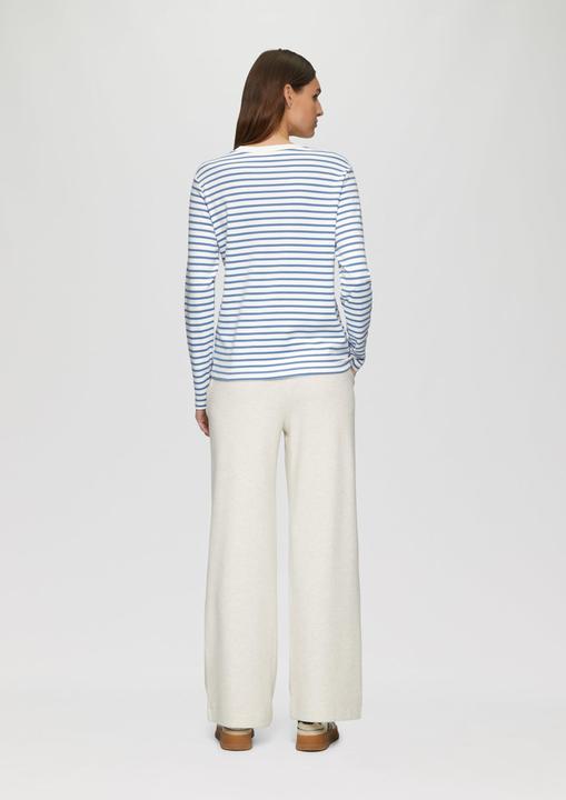 Produktbild S.Oliver T-Shirt Gestreiftes Langarmshirt im Relaxed Fit mit Artwork (44)