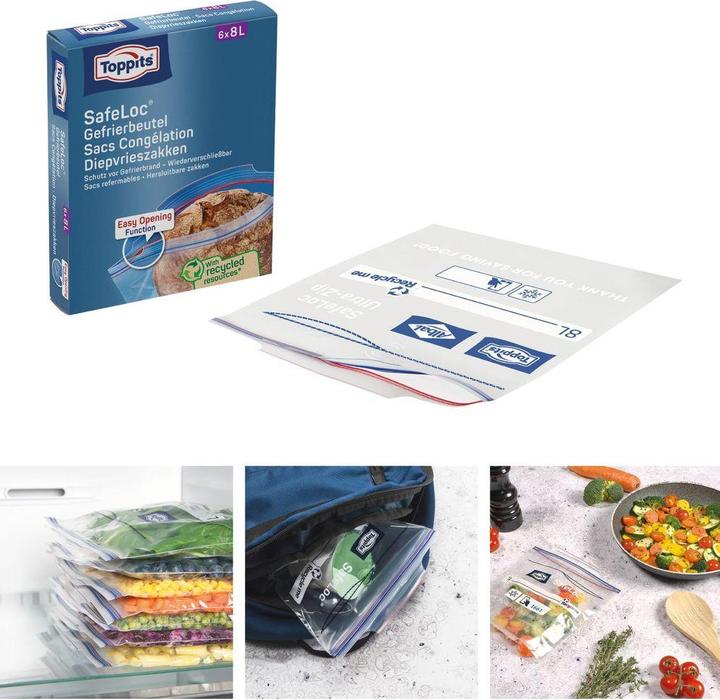 Actual product image Toppits Double closure freezer bag (6x)
